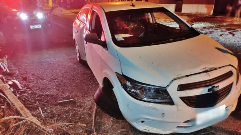 GMD prende Motorista embriagado que perdeu  controle de carro e bate em coqueiros em Dourados MS