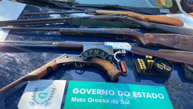 VEJA VIDEO-Polícia Militar Ambiental de prende capataz com animal silvestre e cinco armas