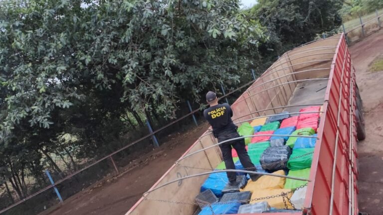 Carreta com mais de sete toneladas de maconha foi apreendida pelo DOF durante a Operação Hórus