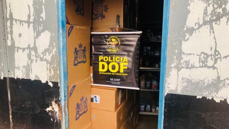 Mais de 17 mil pacotes de cigarros foram apreendidos pelo DOF em um estabelecimento comercial durante a Operação Hórus