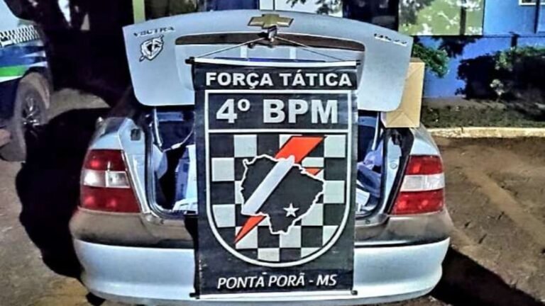 Policiais prenderam mercadoria contrabandeada do Paraguai