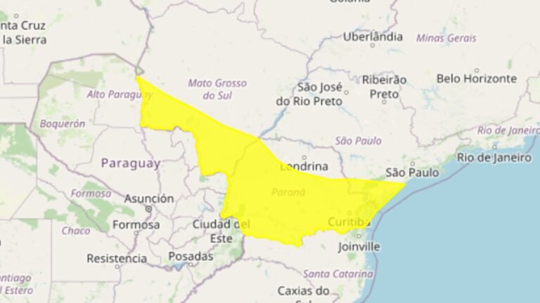 Inmet alerta Dourados para risco de chuvas intensas e queda de temperatura