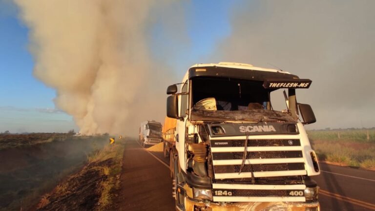 Grande incêndio em propriedade rural em Dourados já causou acidentes