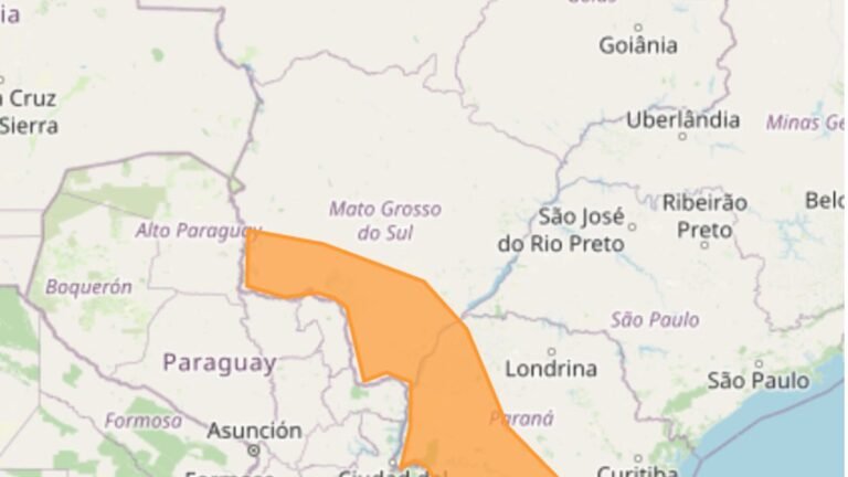 URGENTE – Alerta de tempestade para Dourados e municípios da região