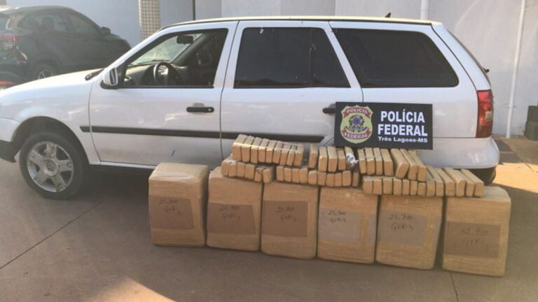 Polícia Federal apreende 200 kg de maconha em Três Lagoas/MS