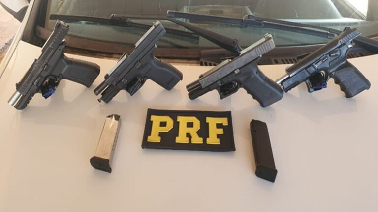 PRF apreende quatro pistolas com casal em MS