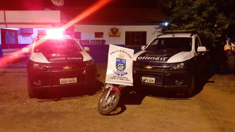 Polícia Militar recupera moto furtada com adolescente em MS