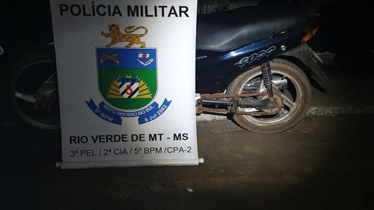 Polícia Militar recupera moto com mandado de busca em MS