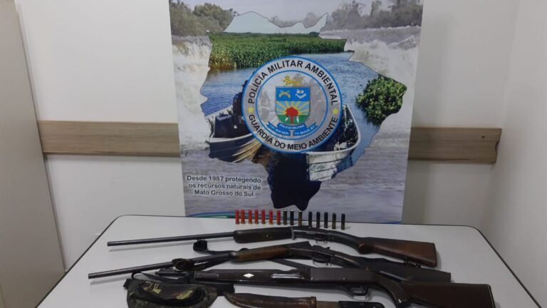 PMA  prende dois caçadores em uma fazenda e apreende três armas e munições