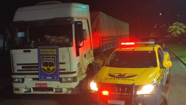 Policia Militar recupera carreta roubada em São Paulo no MS