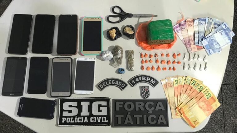 Ação da policia prende acusado de tráfico de drogas e apreende diversos entorpecentes