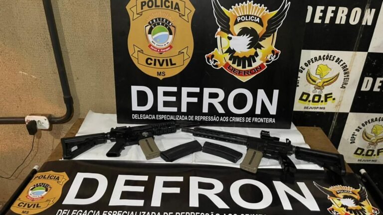 Policia prende dois fuzis e um carro de luxo em MS