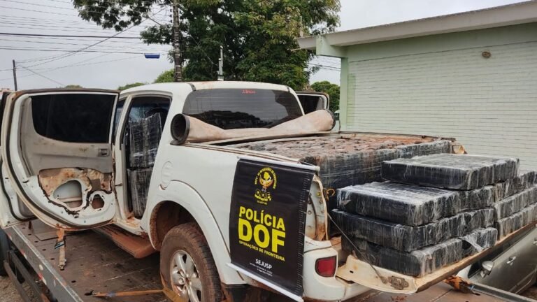 vídeo – Mais de 1 tonelada de drogas em caminhonete presa pela DOF