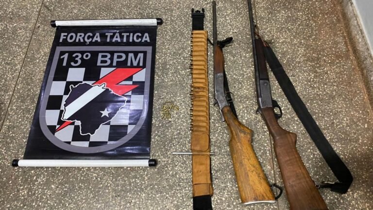 Polícia Militar apreende duas armas de fogo e prende dois homens em MS