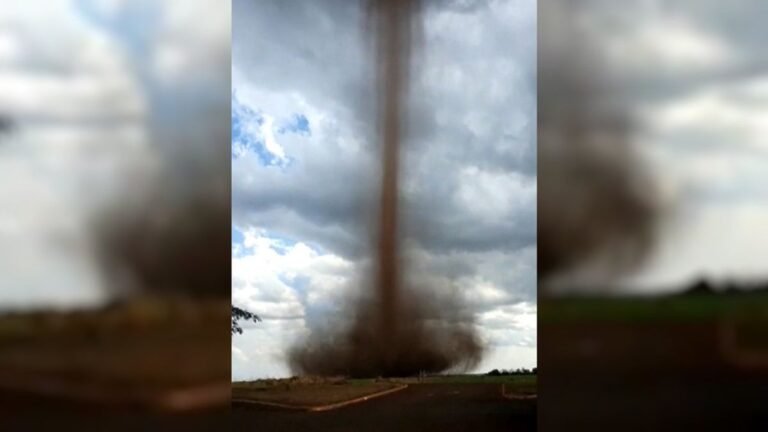 VEJA VÍDEO – Redemoinho gigante impressiona e faz moradores em Bom Jesus de Goiás