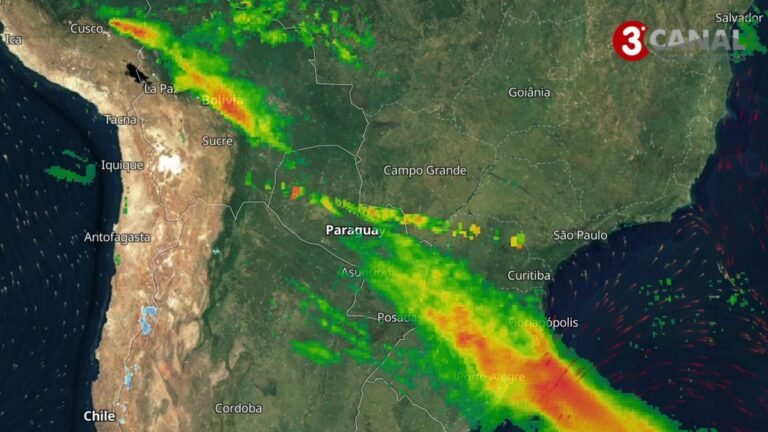 FRIO INTENSO – Satélite ao vivo mostra frente fria chegando em Dourados [VEJA VÍDEO]