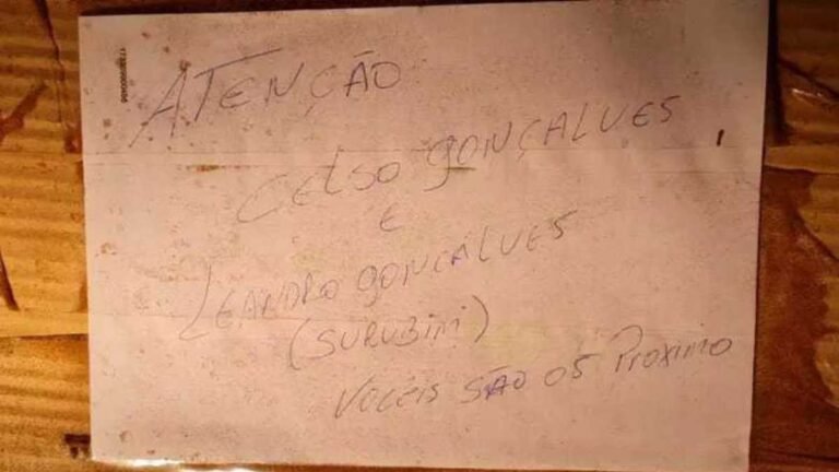 Bilhete ao lado de corpo esquartejado indica as próximas vitimas