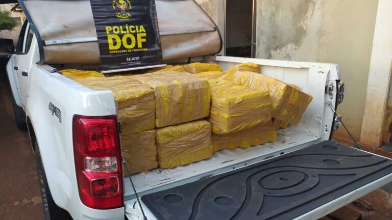 VEJA VÍDEO – Em Dourados camionete com uma tonelada de maconha foi recuperada pelo DOF