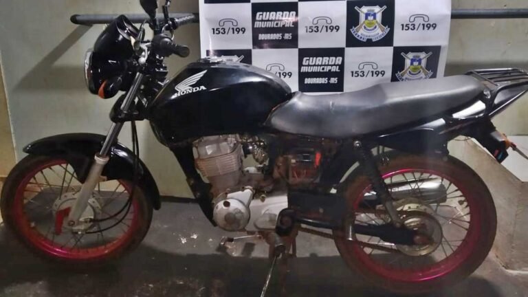 DOURADOS – Guarda Municipal recupera “Moto enroladinha” Furtada