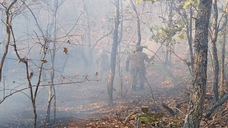 Com uso de aeronaves e apoio das fazendas, bombeiros extinguem incêndio na Serra da Bodoquena