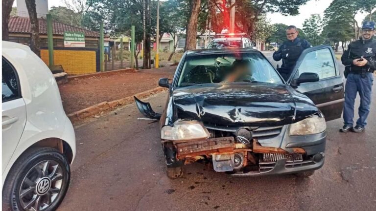 Flórida – Condutor embriagado causa acidente e vai preso pela Guarda Municipal de Dourados