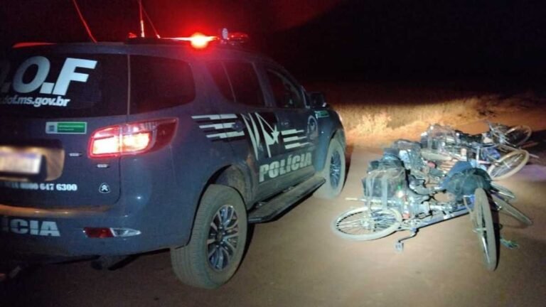 De bicicletinha – Seis bicicletas foram apreendidas com maconha e skank pelo DOF