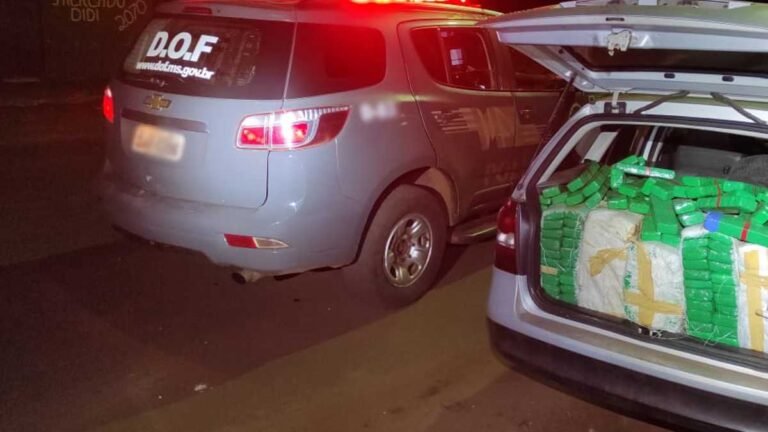 Veículo com mais de 370 quilos de maconha foi apreendido pelo DOF