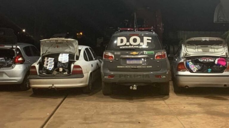 DOURADOS – Cinco veículos com produtos ilegais foram apreendidos pelo DOF
