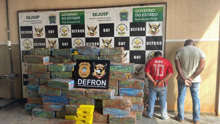 Carioca e douradense são presos com carregamento de drogas que seria levada para o RJ