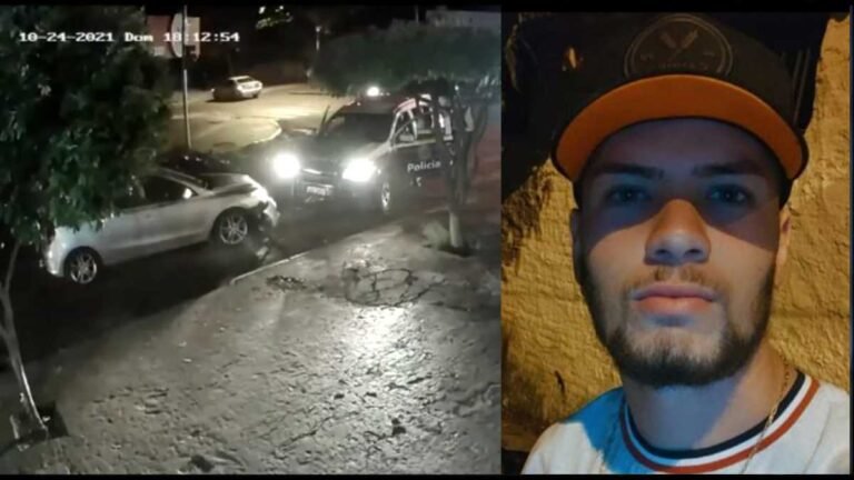 VÍDEO – Motoentregador atropelado por viatura policial  esta internado em estado grave