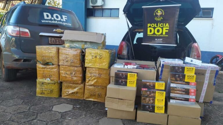 DOF prende veiculo carregado com mercadoria avaliada 140 mil reais que seguia para Dourados