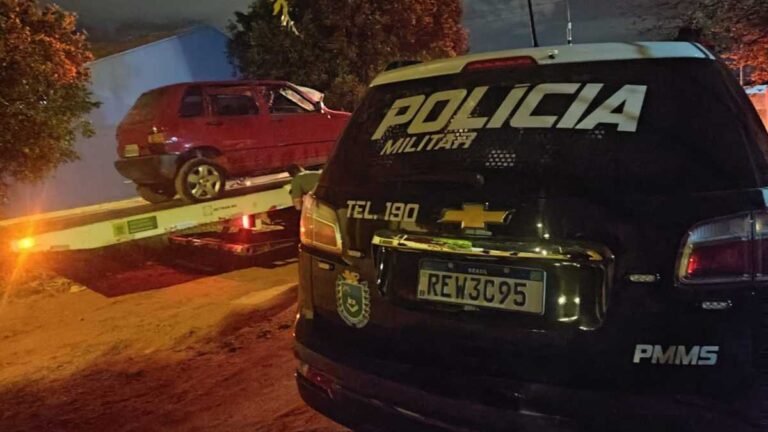 Individuo vai preso após roubar carro, e na fuga atropela homem e criança