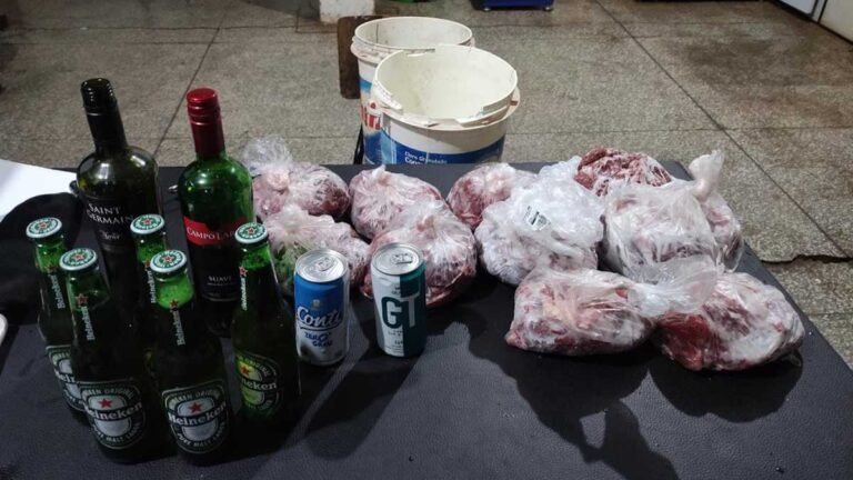 PM prende em flagrante autor de furto de dez pacotes de carne