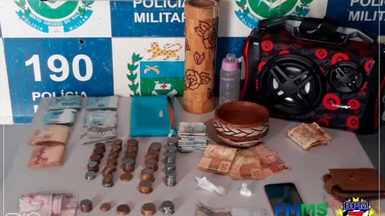 PM prende homem por furto de caixa de som e tem desfecho a outro homem por tráfico de drogas