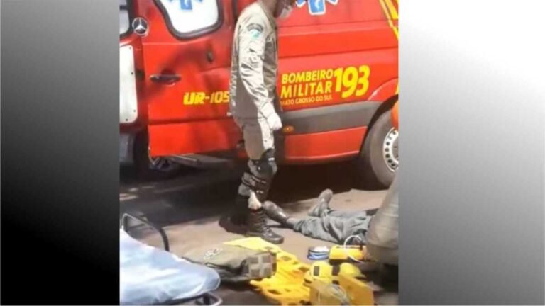 Idoso colidi em traseira de veiculo e fica em estado gravíssimo em Dourados