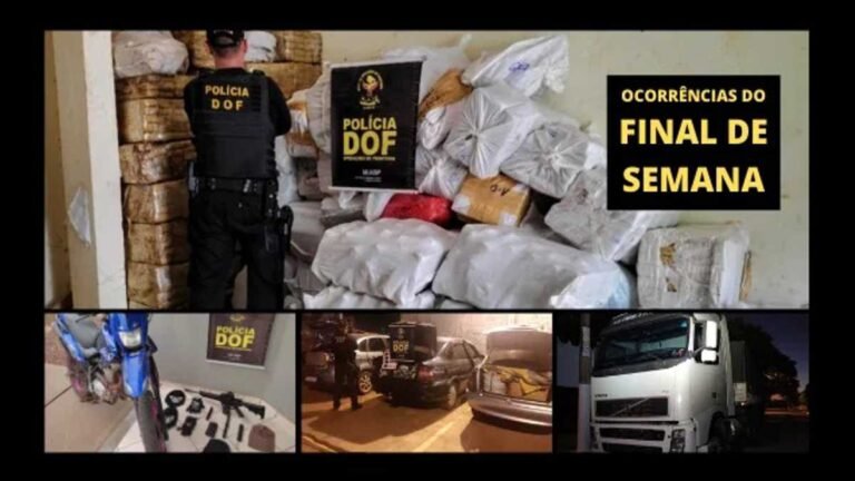 Final de semana DOF retira das  ruas drogas, arma de fogo, contrabando e foragido da Justiça