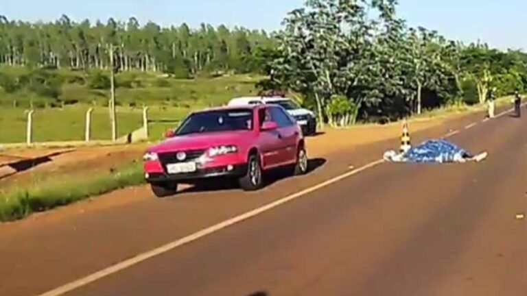 Acidente entre moto e ciclista deixa um morto e um ferido em Fatima do Sul