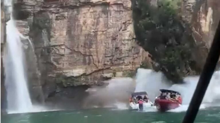 VÍDEO: Turistas ficam gravemente feridos em deslizamento de pedras em Capitólio, MG