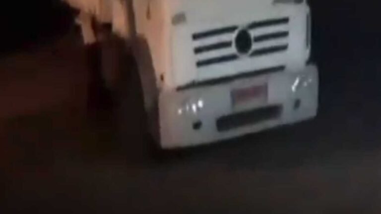 VÍDEO – Câmera registra caminhão sendo levado por bandidos em Rio Brilhante