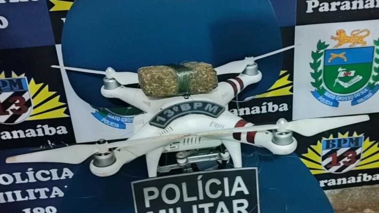PM captura drone com drogas que seria jogado em presidio