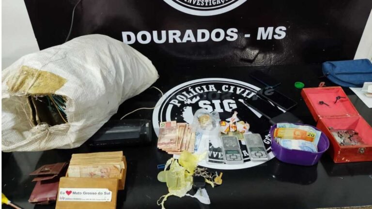 Jardim Itália – Policiais civis prendem suspeito de tráfico em Dourados
