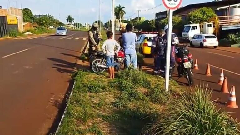 Ciclista é atropelado por moto na Av: Guaicurus e esta em estado grave