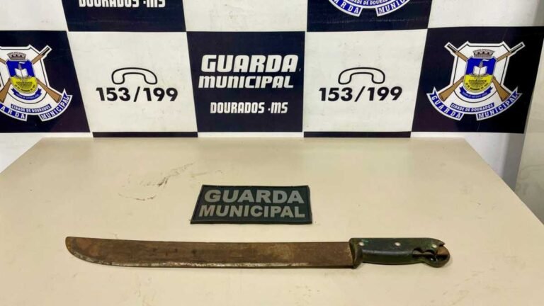 Estrela Porã – Homem agride mulher a facãozadas e vai preso pela Guarda Municipal