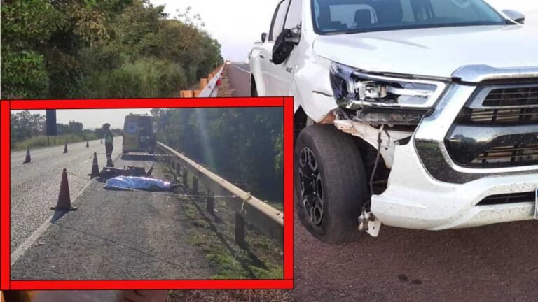 Acidente entre Honda Biz e Toyota Hilux na BR-163 deixa um morto e um ferido