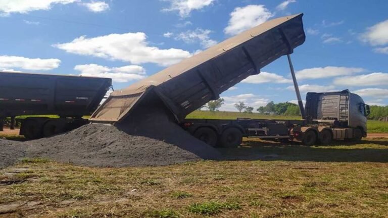 Indígenas da aldeia Guassuty recebem 274 toneladas de calcário por meio do Proacin