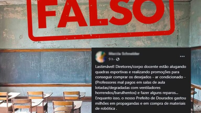 Fake: Comunicado – Imagem que mostra sala de aula deteriorada não é de Dourados