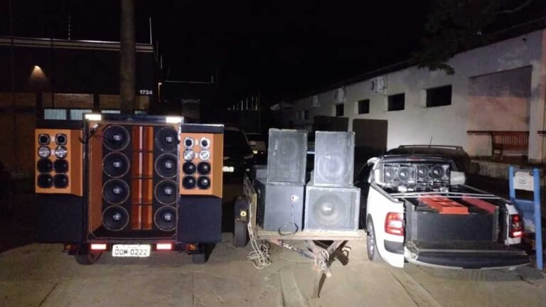 PMA  encerram festa em chácara, autuam proprietário em R$ 5 mil por poluição sonora e apreendem aparelhagens de som