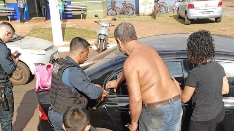 Mãe apavorada – PM resgata bebê com problema cardíaco que ficou presa dentro de carro em MS