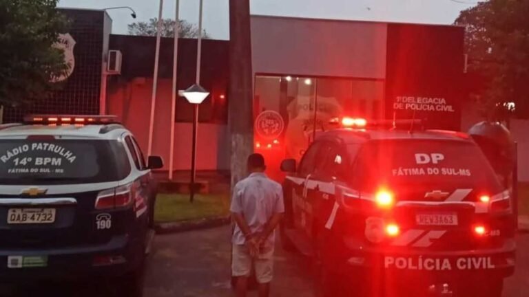 Polícia Civil, com apoio da PM, cumpre mandado de prisão temporária em Fátima do Sul