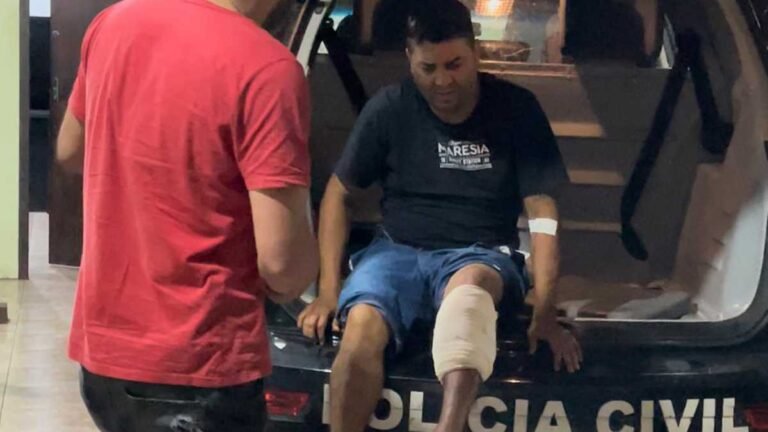 Suspeito de tentativa de homicídio é preso e tenta encarar policiais mas acaba ferido com um tiro